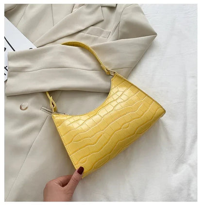Bolso de Hombro para Mujer con Textura de Cocodrilo Modelo Rouge