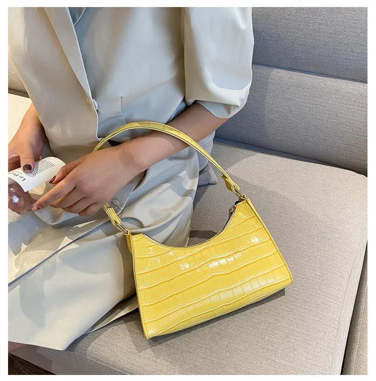 Bolso de Hombro para Mujer con Textura de Cocodrilo Modelo Rouge