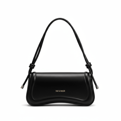 Bolso de Hombro Minimalista para Mujer con Asa de Nudos Modelo Élégance Noire