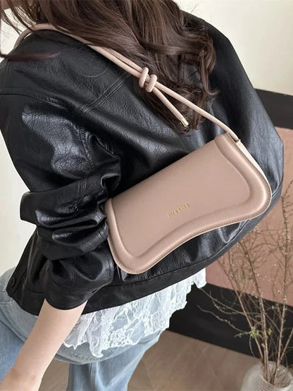 Bolso de Hombro Minimalista para Mujer con Asa de Nudos Modelo Élégance Noire