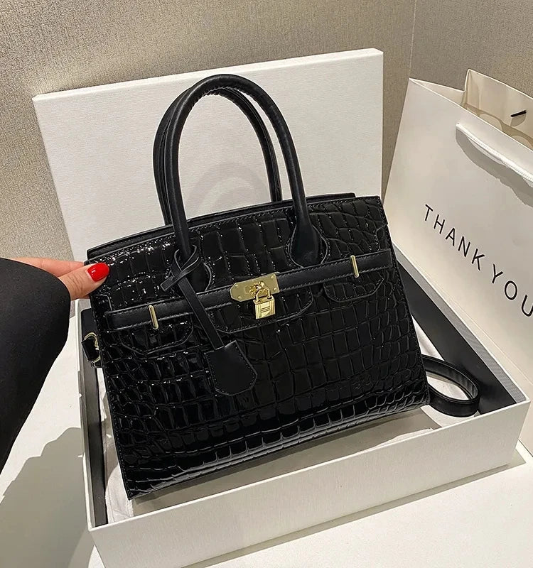 Bolso de Mujer en Piel Sintética Textura Croco Modelo Blinkin