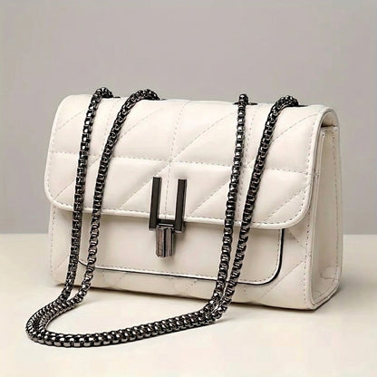 Bolso Bandolera de Mujer Acolchado en Piel sintética con Cadena Modelo Emilly