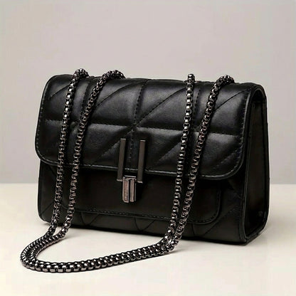 Bolso Bandolera de Mujer Acolchado en Piel sintética con Cadena Modelo Emilly