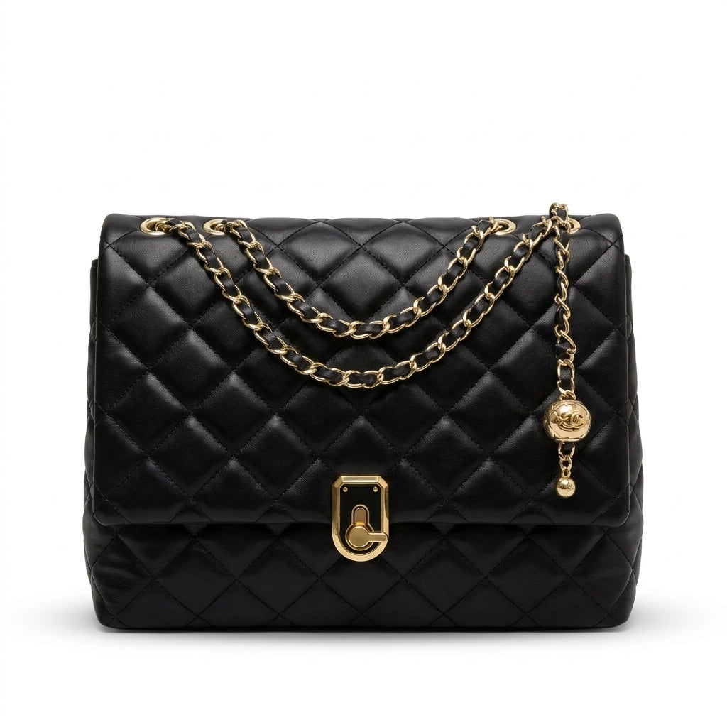 Bolso de Hombro Acolchado para Mujer en Piel Sintética con Cadena Modelo Brisa de Ipanema